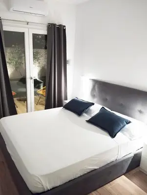 Letto o letti in una camera di Le pergole