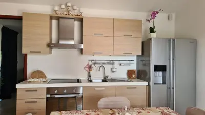Cucina o angolo cottura di Casa Conchiglia - mit Dachterrasse und Panoramablick auf Berge und Meer
