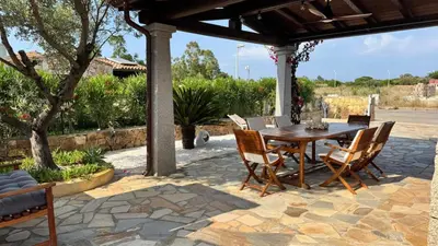 Patio o area all'aperto di Casa Conchiglia - mit Dachterrasse und Panoramablick auf Berge und Meer