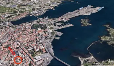 Vista generica su Olbia o vista sulla città dall'interno del bed & breakfast