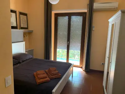 Letto o letti in una camera di Casa Cervo
