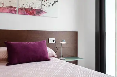 Letto o letti in una camera di Double D House