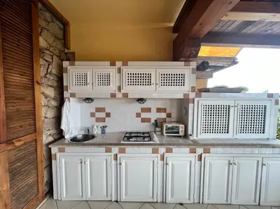 Cucina o angolo cottura di Sardegna: Vista mare, vicino alla spiaggia
