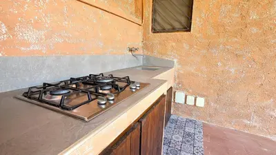 Cucina o angolo cottura di Appartamento vista mare a 150m dalla spiaggia