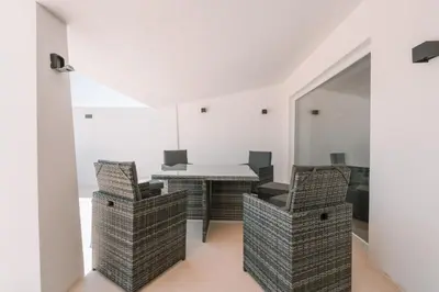 Area soggiorno di neues Haus Meerblick,Heizung Pool das ganze Jahr