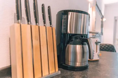 Set per la preparazione di tè e caffè presso neues Haus Meerblick,Heizung Pool das ganze Jahr