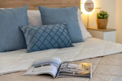 Letto o letti in una camera di Casa Asfodelo
