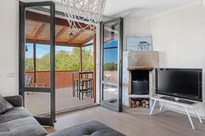 TV o dispositivi per l'intrattenimento presso Amazing Apartment -Sea & Island View-