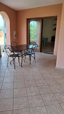 Balcone o terrazza di Marana apartments with private beach