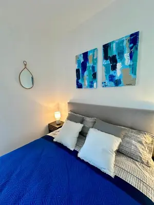 Letto o letti in una camera di Casa Medusa
