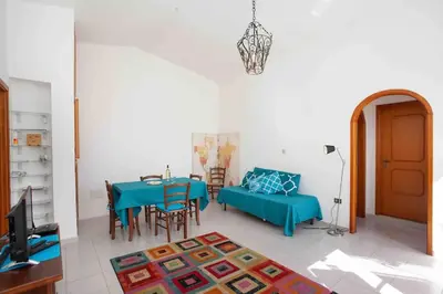 Area soggiorno di Sea house in the heart of Santa Lucia