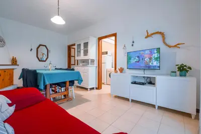 TV o dispositivi per l'intrattenimento presso Beach Villa in San Giovanni