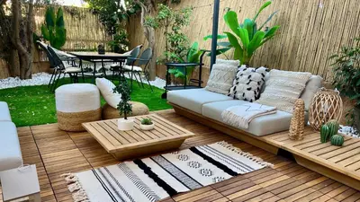 Area soggiorno di Japandi Suites Olbia