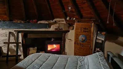 Letto o letti in una camera di Rifugio Ortobene