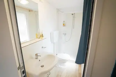 Bagno di Happy Camp mobile homes in Selema Camping