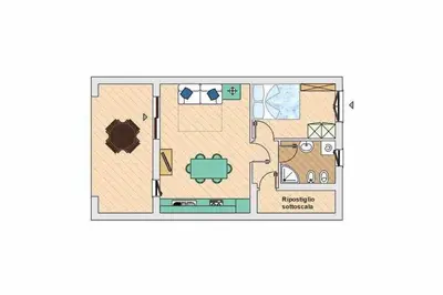 Planimetria di Dolcevita, cozy apartment with patio and garden