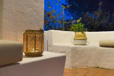 Area soggiorno di Villa con accesso privato alla spiaggia di Cala Brandinchi
