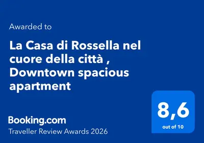 Certificato, attestato, insegna o altro documento esposto da La Casa di Rossella nel cuore della città , Downtown spacious apartment