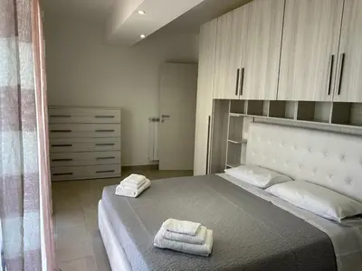 Letto o letti in una camera di Beautiful Apartment with Swimming Pool