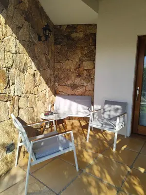 Area soggiorno di Apartment with garden