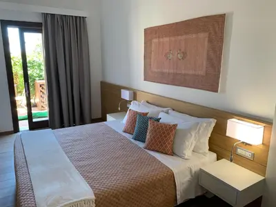 Letto o letti in una camera di Domo Grace