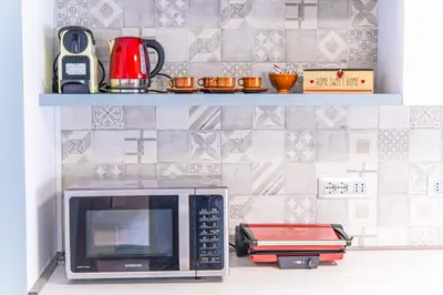 Cucina o angolo cottura di Casa Jo del Mare, a pochi passi dalla spiaggia