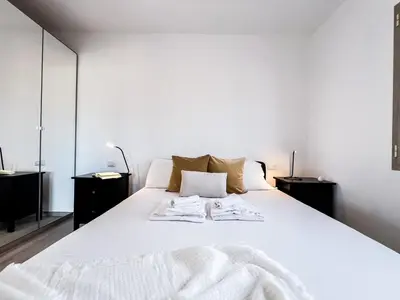Letto o letti in una camera di Francoforte 10