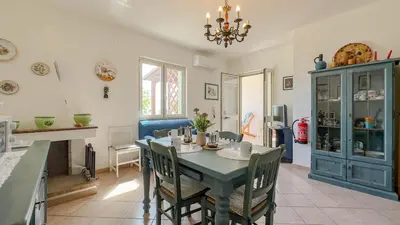 Cucina o angolo cottura di Casa Corte del Mar con vista mare