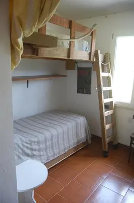 Letto o letti in una camera di natural farm with sea view