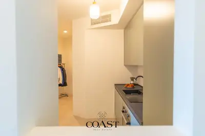 Cucina o angolo cottura di Olbia Marina Stay - Vicino mare & APT, A/C e WIFi