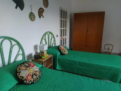 Area soggiorno di Marelìa holiday apartment in La Caletta