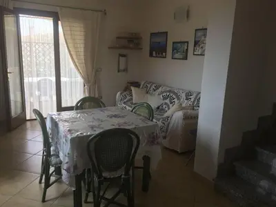 Area soggiorno di Casa Miranda Three-room apartment with a terrace overlooking the sea