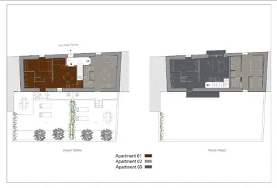 Planimetria di Azulis Terme Suite 1 - luxury renovated accommodation in Olbia Center with garden