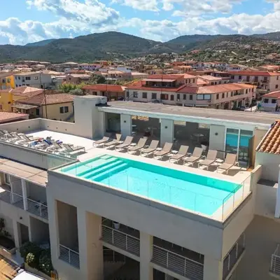 Residence with panoramic swimming pool in Porto San Paolo just 850 mt from the sea