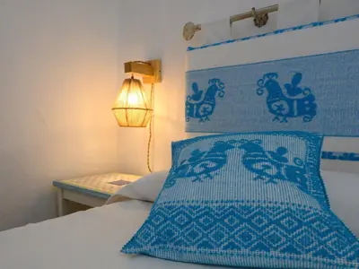 Letto o letti in una camera di Apartment Blue Dawn- Eindrucksvolle Meersicht Coda Cavallo by Interhome