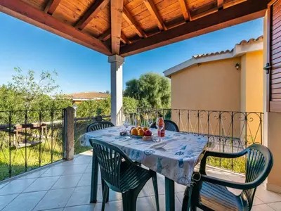 Balcone o terrazza di Bright detached villa in Capo Comino