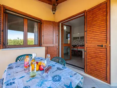 Balcone o terrazza di Bright detached villa in Capo Comino
