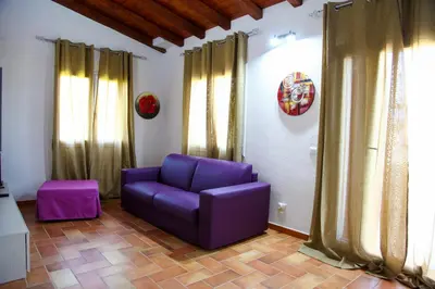 Area soggiorno di ISS Travel, Stazzu Fioritu - ground floor apartments with sea view