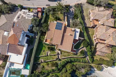 Vista aerea di Villa Oleandri 50m From Seashore - Happy Rentals