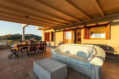 Area soggiorno di The houses of rising sun with a stunning sea view