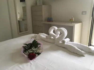 Letto o letti in una camera di B&B Somiar
