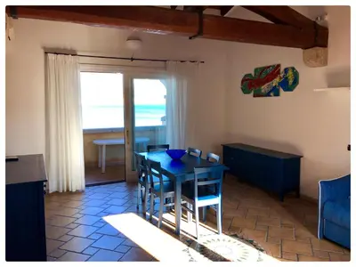 Area soggiorno di Incanto Apartment Golfo Aranci