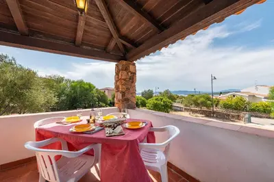 Balcone o terrazza di Apartment in Pittulongu 23140