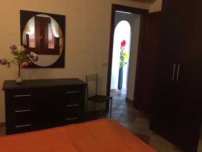Letto o letti in una camera di Villa Pierina