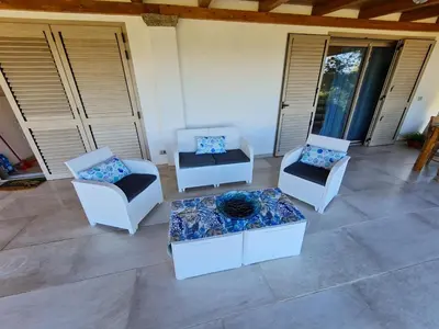 Area soggiorno di Montilisciu Cottage