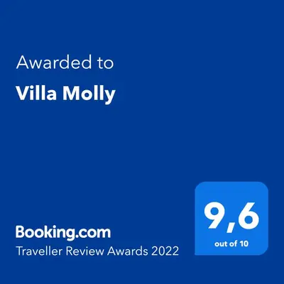 Certificato, attestato, insegna o altro documento esposto da Villa Molly