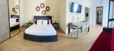Letto o letti in una camera di Le residenze del mare 6 Camera con cucina
