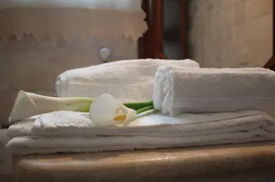Letto o letti in una camera di Villa di campagna vicino al mare