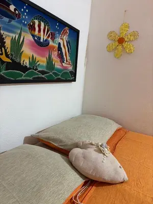 Letto o letti in una camera di Appartamento accogliente