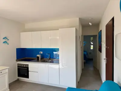 Cucina o angolo cottura di Appartamenti delfini terza spiaggia